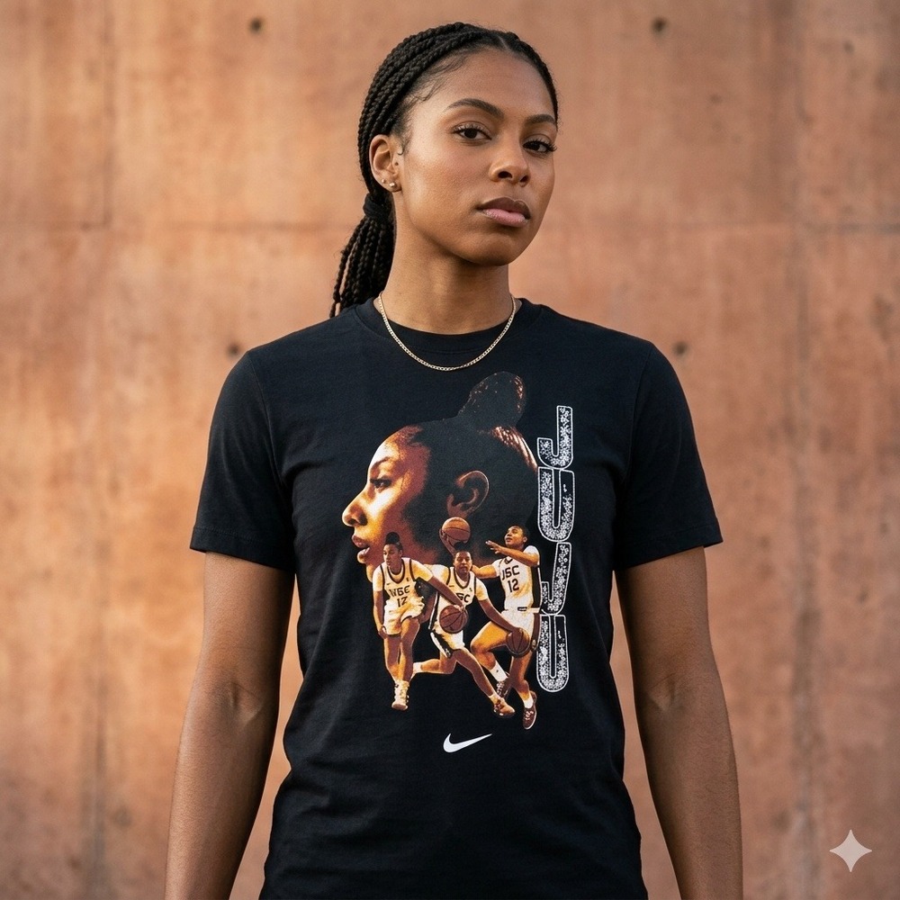 Nike Graphic Tee Unisex Medium Black NEW USC JuJu Watkins Basketball Loose Fit